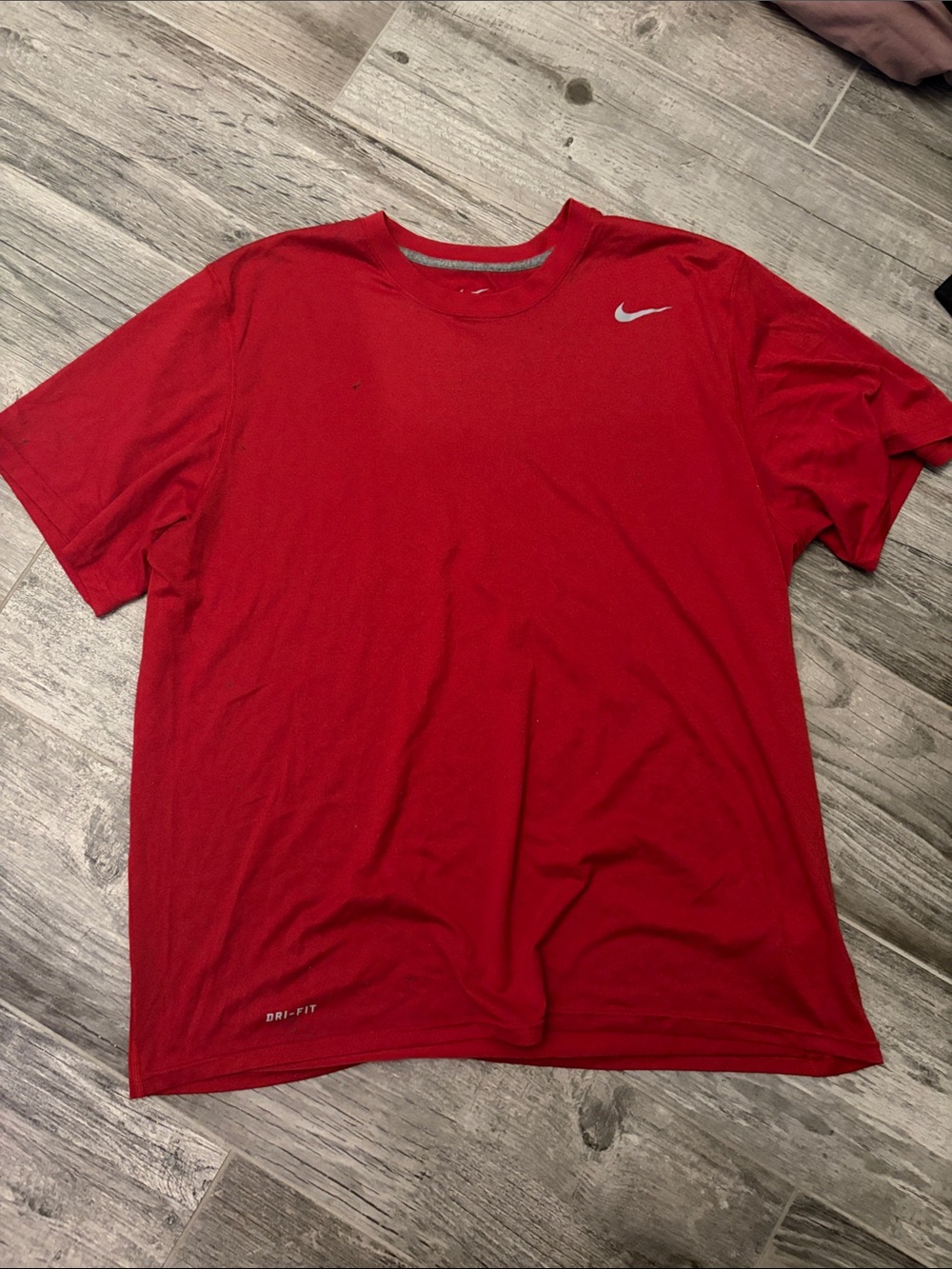 Nike Men's Red Short Sleeve Dri-FIT Tee